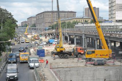 Строительство тоннеля по Волоколамскому шоссе, Москва, 9 июня 2011 года