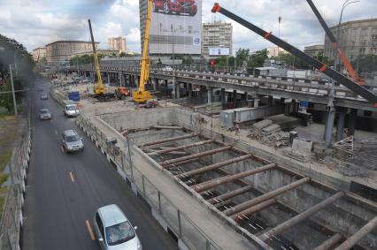 Строительство тоннеля по Волоколамскому шоссе, Москва, 9 июня 2011 года