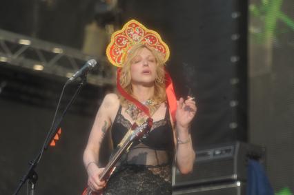 Кортни Лав в Москве, Courtney Love, пикник Афиши, Москва, 23 июля 2011 года.