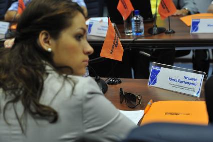 Заместитель генерального директора ИАЦ МГУ, руководитель службы по работе с СМИ Якушева Юлия Викторовна. 25 августа 2011 года.