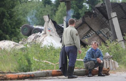 Падение самолета ТУ-134  районе д. Бесовец. 21 июня 2011 г.