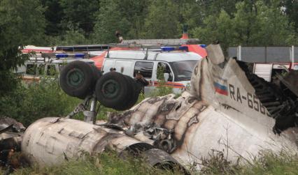 Падение самолета ТУ-134  районе д. Бесовец. 21 июня 2011 г.