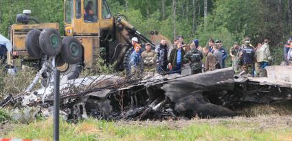 Падение самолета ТУ-134  районе д. Бесовец. 21 июня 2011 г.