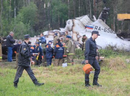 Падение самолета ТУ-134  районе д. Бесовец. 21 июня 2011 г.