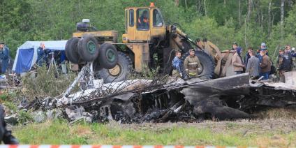 Падение самолета ТУ-134  районе д. Бесовец. 21 июня 2011 г.