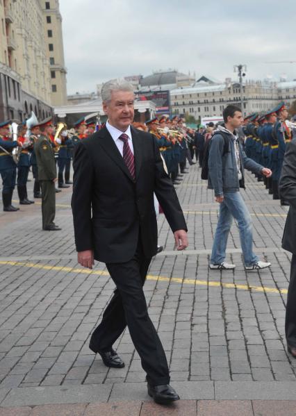 Мэр Москвы Сергей Собянин во время праздничных мероприятий, посвященных Дню города. 4 сентября  2011 года.