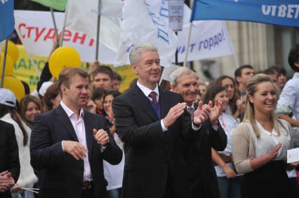 Мэр Москвы Сергей Собянин во время праздничных мероприятий, посвященных Дню города. 4 сентября  2011 года.