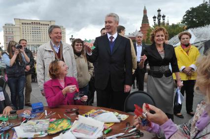 Мэр Москвы Сергей Собянин во время праздничных мероприятий, посвященных Дню города. 4 сентября  2011 года.