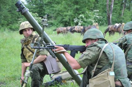 Сторожевая-2, станица Зеленчукская. Карачаево-Черкесия. Учения 34 отдельной мотострелковой бригады горной Южного военного округа. 23 июня 2011.