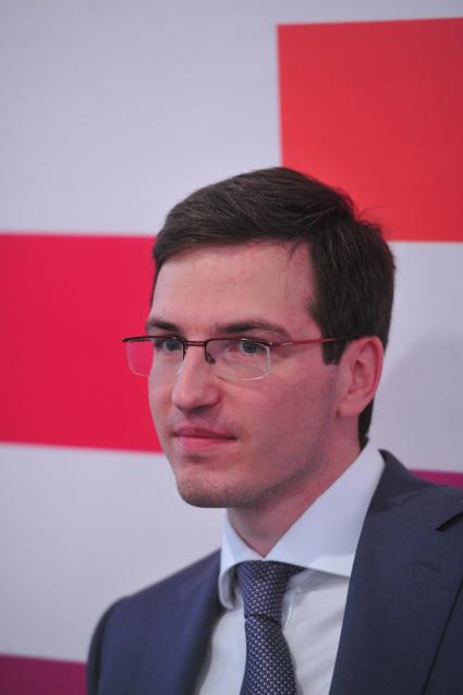 Презентация ТЕХНОПАРКА СКОЛКОВО. На снимке: директор ООО ТЕХНОПАРК СКОЛКОВО Сергей Курилов. 14 сентября 2011 года.