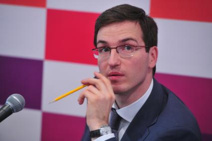 Презентация ТЕХНОПАРКА СКОЛКОВО. На снимке: директор ООО ТЕХНОПАРК СКОЛКОВО Сергей Курилов. 14 сентября 2011 года.