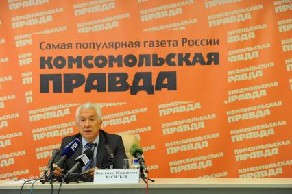 Глава парламентского комитета по безопасности в Государственной Думе РФ Владимир Васильев в ИД КП. 26 сентября 2011 года.