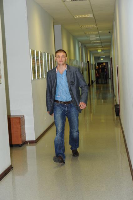 Чемпион мира по боксу среди профессионалов Дмитрий Пирог в ИД КП. 28 сентября 2011 года.