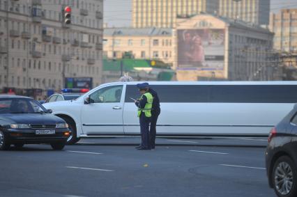 ДТП с участием свадебного лимузина на Садовом кольце. Москва.  08 октября  2011 года.