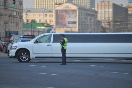 ДТП с участием свадебного лимузина на Садовом кольце. Москва.  08 октября  2011 года.