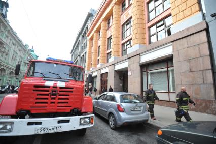 В здании Министерства финансов России произошел пожар. 12 октября  2011 года.