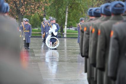 Увольнение в запас военнослужащих Президентского (Кремлевского) полка. На снимке: военные музыканты. 21 октября 2011 года.
