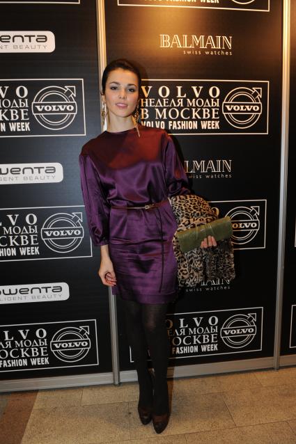 Закрытие Недели моды Volvo Fashion Week. На снимке: певица Сати Казанова. 31 октября 2011 года.