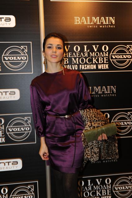 Закрытие Недели моды Volvo Fashion Week. На снимке: певица Сати Казанова. 31 октября 2011 года.