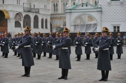 Церемония развода конных и пеших караулов Президентского полка. 31 октября 2011 года.