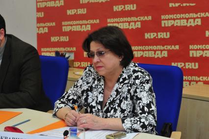 Первый заместитель директора НИИРПО, профессор Кравцова Лилия в ИД КП. 22 ноября 2011 года.