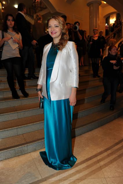 Церемония вручения премии ЖЕНЩИНА ГОДА ЖУРНАЛА GLAMOUR 2011. На снимке: актриса Екатерина Вилкова. 17 ноября 2011 года.