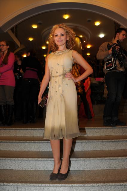 Церемония вручения премии ЖЕНЩИНА ГОДА ЖУРНАЛА GLAMOUR 2011. На снимке: модельер Маша Цигаль. 17 ноября 2011 года.