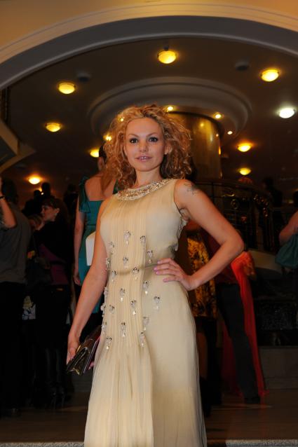 Церемония вручения премии ЖЕНЩИНА ГОДА ЖУРНАЛА GLAMOUR 2011. На снимке: модельер Маша Цигаль. 17 ноября 2011 года.