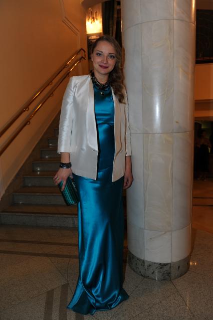 Церемония вручения премии ЖЕНЩИНА ГОДА ЖУРНАЛА GLAMOUR 2011. На снимке: актриса Екатерина Вилкова. 17 ноября 2011 года.