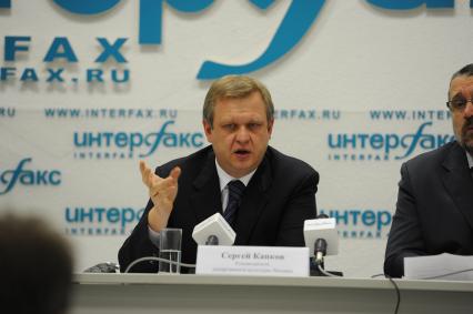 Руководитель департамента культуры города Москвы Сергей Капков. Пресс-конференция в информационном агенстве ИНТЕРФАКС. 30 ноября 2011 года.