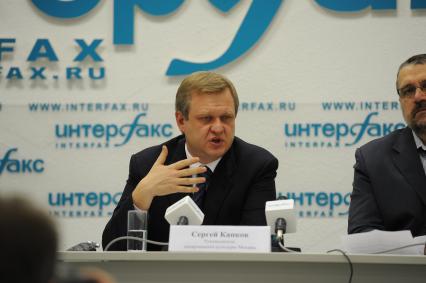 Руководитель департамента культуры города Москвы Сергей Капков. Пресс-конференция в информационном агенстве ИНТЕРФАКС. 30 ноября 2011 года.