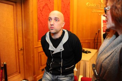 Номинант премии РУССКИЙ БУКЕР ДЕСЯТИЛЕТИЯ писатель Захар Прилепин на пресс-конференции, посвященной объявлению лауреата литературной премии. 01 декабря 2011 года.