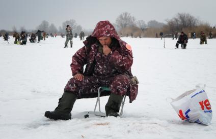 5 февраля 2011. Волгоградская область, Иловлинский район. Озеро Большой Ильмень. Соревнования по зимней рыбалке.