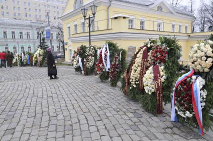 Прощание с патриархом Московским и всея Руси Алексием II  в Богоявленском кафедральном соборе. 12 декабря  2008 года.