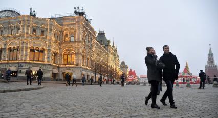 Москва центр города, люди. 15 Декабря 2011 года