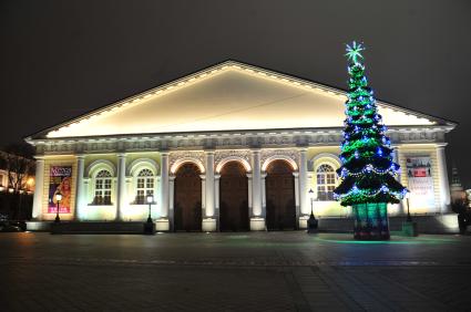 г. Москва. Новогодняя елка на Манежной площади. Центральный выставочный зал. 17 декабря 2011 года.