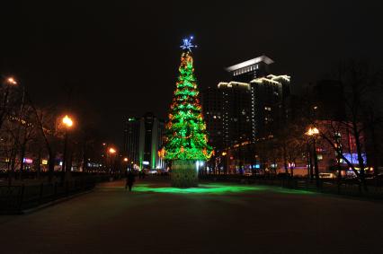 г. Москва. Новогодняя елка в городе.  17 декабря 2011 года.