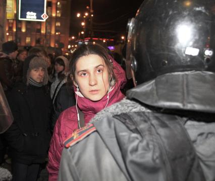 Полицейский кардон. 7 декабря 2011