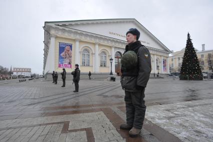 Сотрудники второго оперативного полка милиции ГУВД по г.Москве. Москва. 15 января 2011 года.