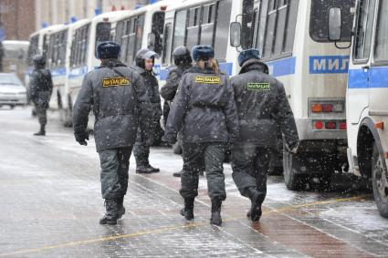 Сотрудники второго оперативного полка милиции ГУВД по г.Москве. Москва. 15 января 2011 года.