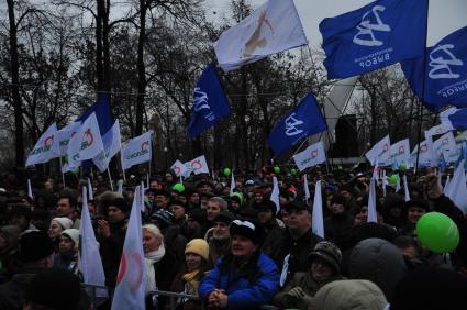 Митинг партии ЯБЛОКО против фальсификации выборов на Болотной площади. 17 декабря 2011 года.