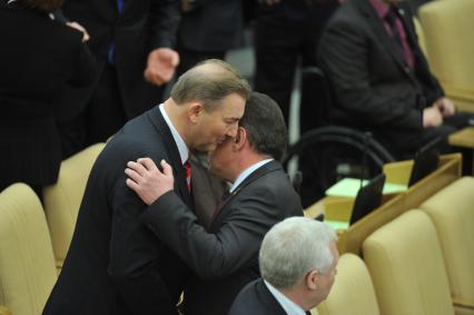 Первое пленарное заседание Госдумы РФ шестого созыва. На снимке: депутат Госдумы РФ Владислав Третьяк. 21 декабря 2011 года.