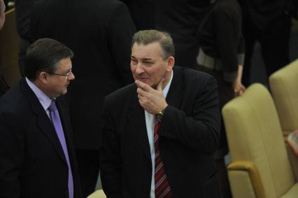 Первое пленарное заседание Госдумы РФ шестого созыва. На снимке: депутат Госдумы РФ Владислав Третьяк. 21 декабря 2011 года.