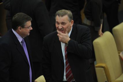 Первое пленарное заседание Госдумы РФ шестого созыва. На снимке: депутат Госдумы РФ Владислав Третьяк. 21 декабря 2011 года.