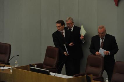 Сергей Нарышкин, избранный председателем Госдумы РФ на первом пленарном заседании Государственной Думы РФ шестого созыва. 21 декабря 2011 года.