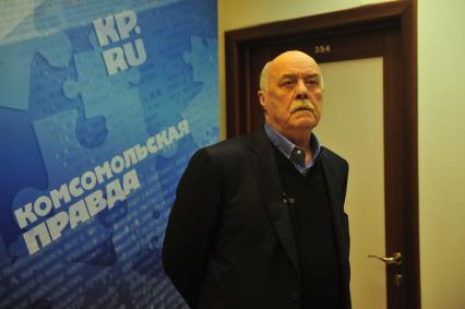 Руководитель предвыборного штаба кандидата в президенты Владимира Путина режиссер Станислав Говорухин. В ИД КП. 17 января 2012 года.