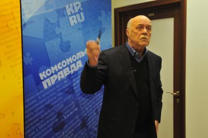 Руководитель предвыборного штаба кандидата в президенты Владимира Путина режиссер Станислав Говорухин. В ИД КП. 17 января 2012 года.