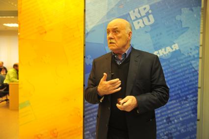 Руководитель предвыборного штаба кандидата в президенты Владимира Путина режиссер Станислав Говорухин. В ИД КП. 17 января 2012 года.