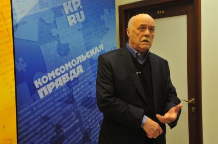 Руководитель предвыборного штаба кандидата в президенты Владимира Путина режиссер Станислав Говорухин. В ИД КП. 17 января 2012 года.