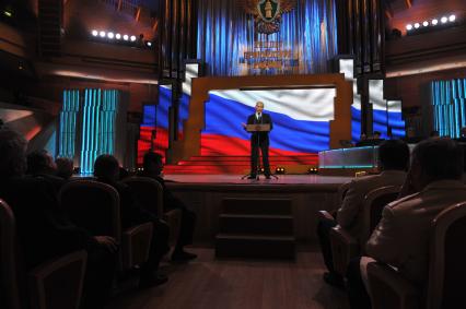 Торжественный вечер, посвященный Дню работника прокуратуры РФ. На снимке: председатель правительства РФ Владимир Путин. 12 января 2012 года.